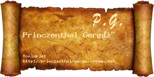 Princzenthal Gergő névjegykártya